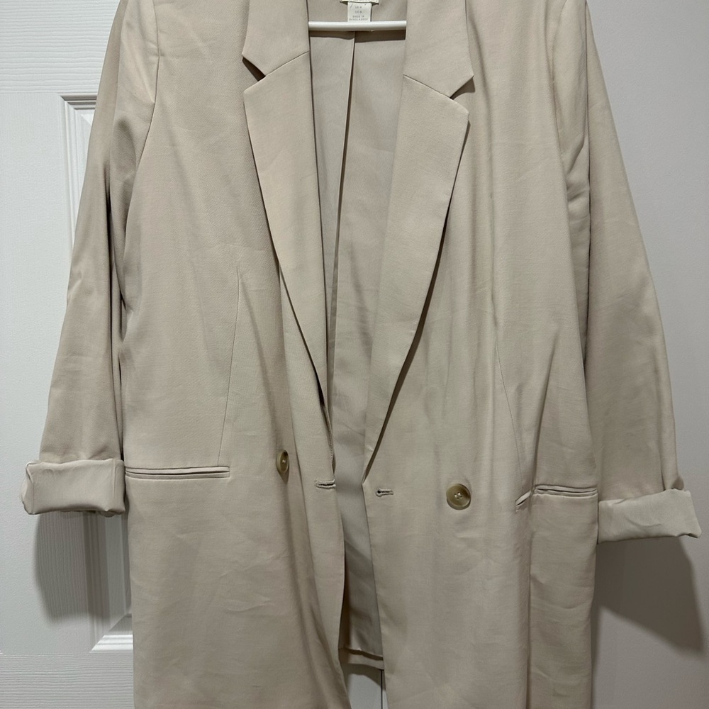 H&M Taupe Oversized Blazer